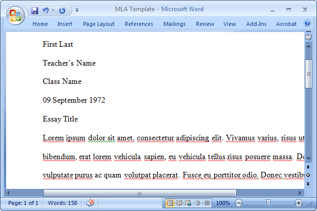 Mla essay format microsoft word 2003 08 image